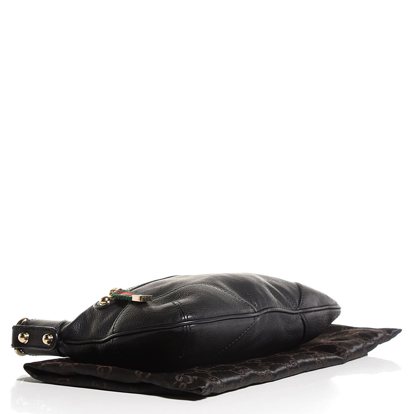 Leather Small Capri Shoulder Bag Black