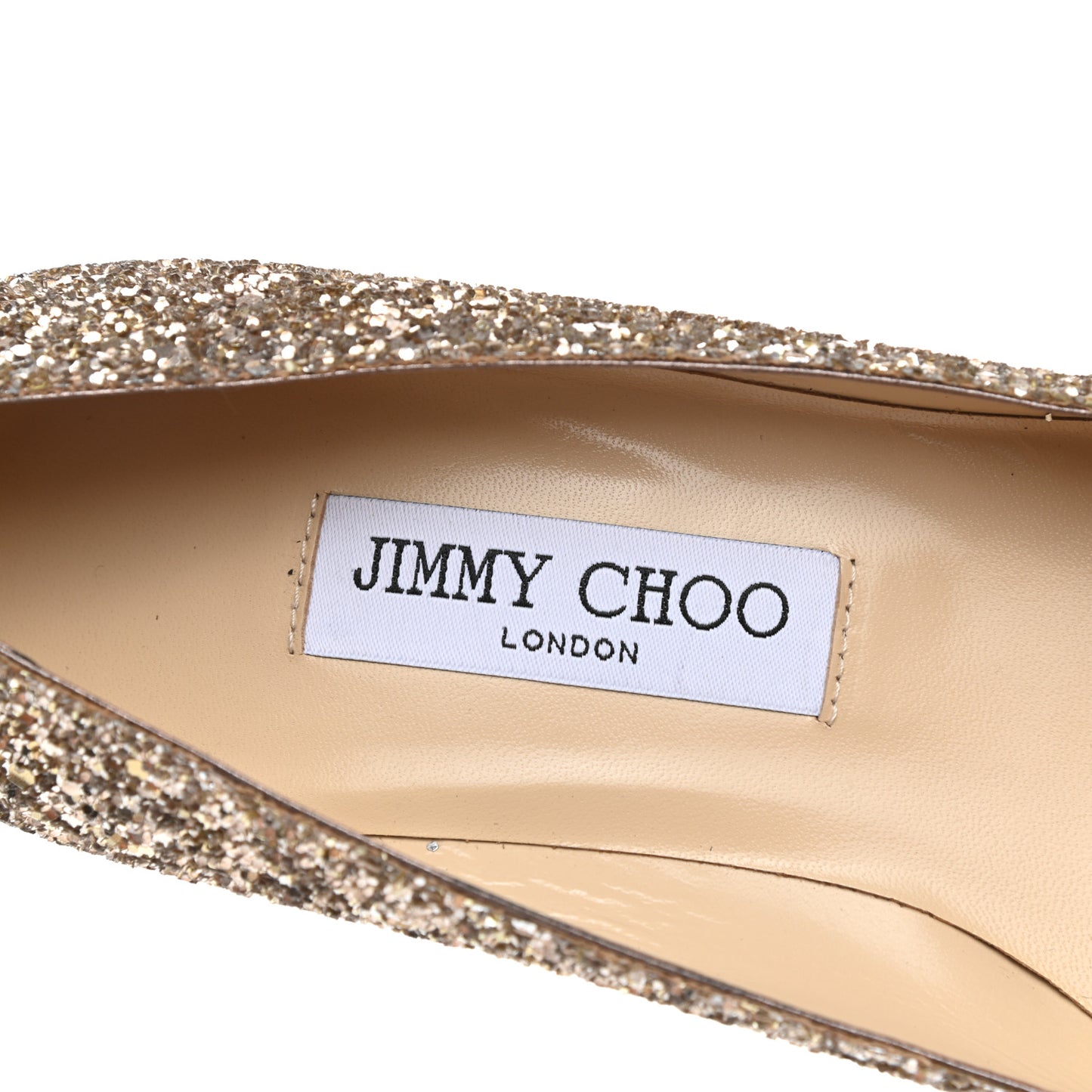 Glitter Degrade Pointy Toe Romy 60 Pumps 38.5 Antique Gold