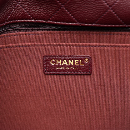 Chanel Grained Calfskin Quilted XXL Travel Flap Bag Burgundy 5 of 10