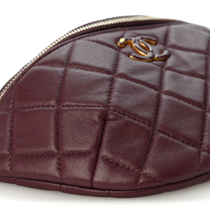 Chanel Shiny Lambskin Enamel Quilted Waist Bag Fanny Pack Burgundy 8 of 9