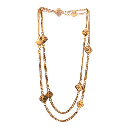 Chanel CC Medallion Chain Necklace Gold 3 of 5