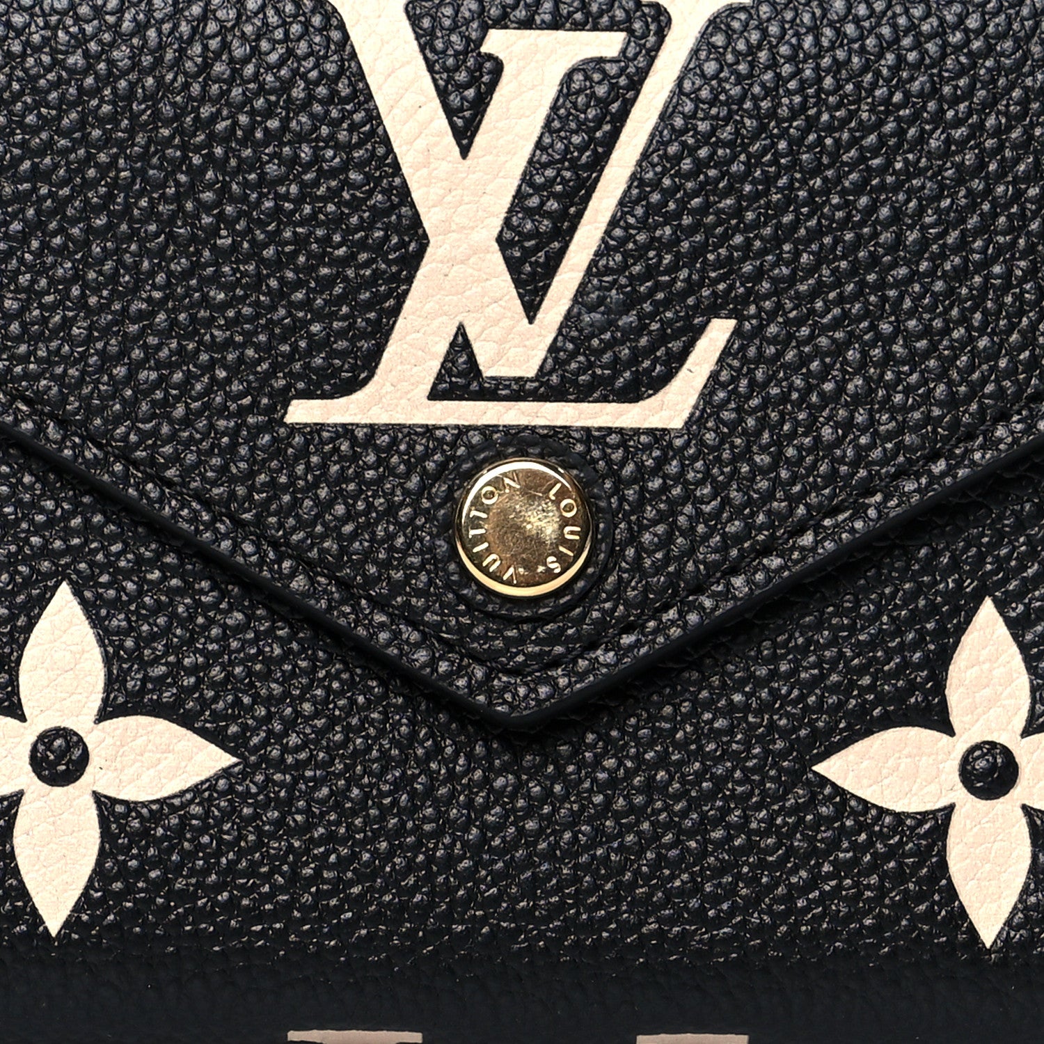 Louis Vuitton Empreinte Monogram Giant Victorine Wallet Black Beige 8 of 8