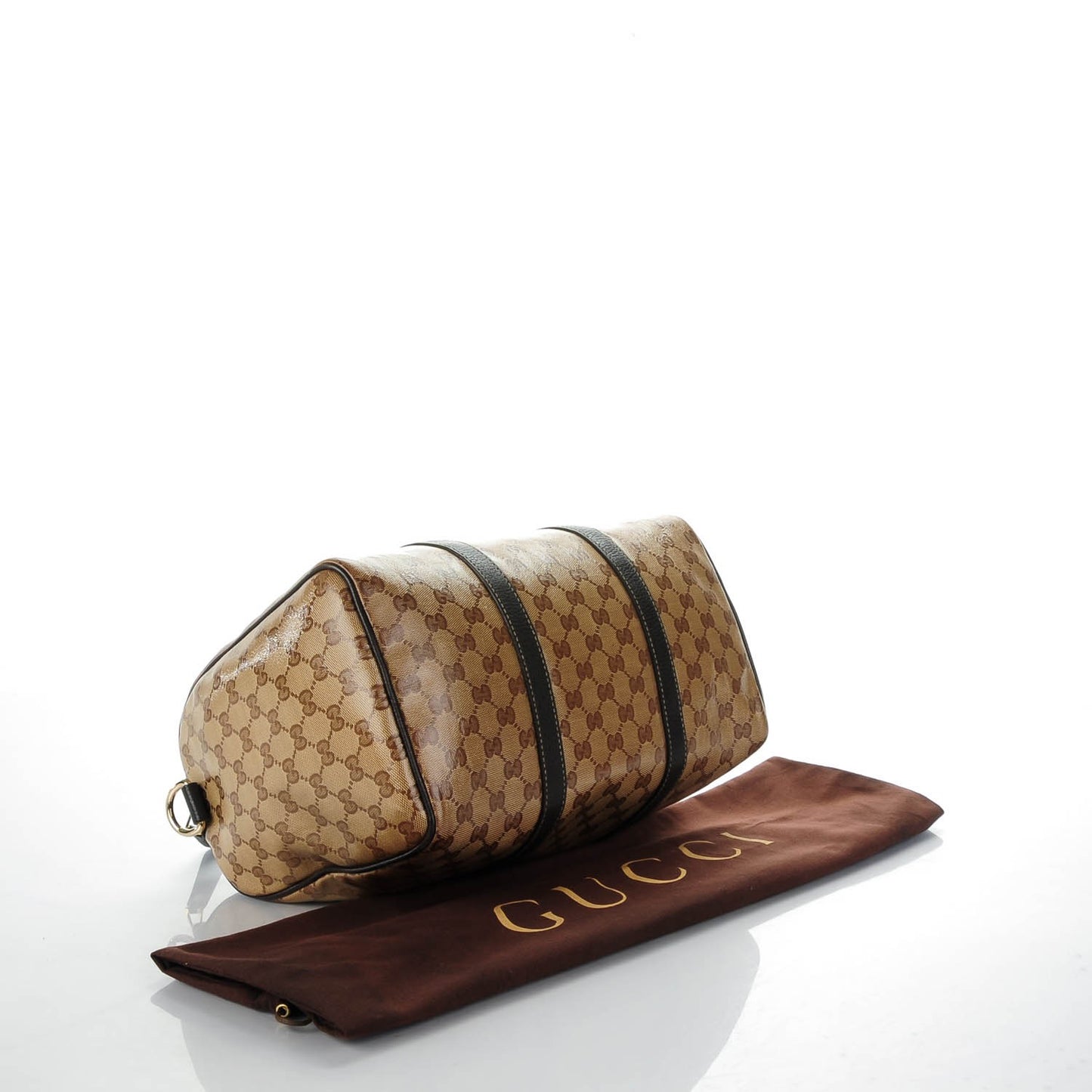 Crystal Monogram Medium Joy Boston Dark Brown