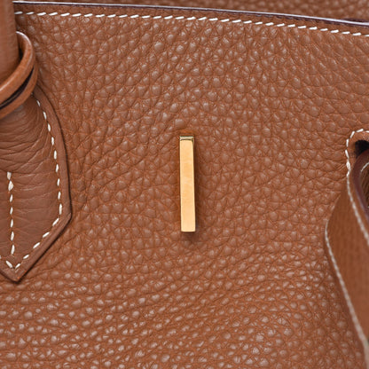 Hermes Taurillon Clemence Birkin 35 Gold 15 of 32