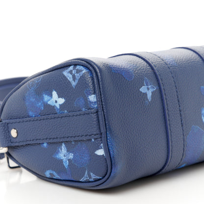 Louis Vuitton Monogram Ink Watercolor Keepall XS Blue 9 of 10