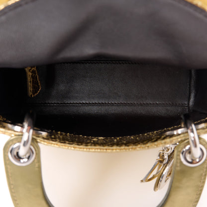 Christian Dior Metallic Snakeskin Mini Lady Dior Gold 5 of 14