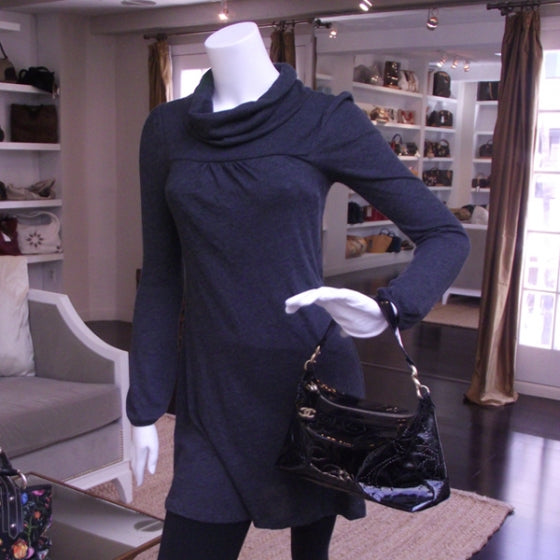 Patent Perforated Camelia Hobo Black
