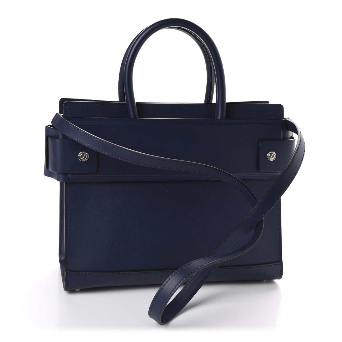 Smooth Calfskin Small Horizon Satchel Navy