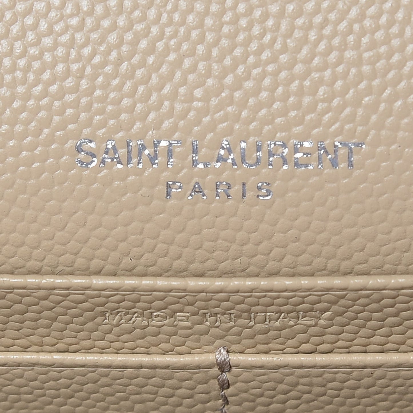 Grain De Poudre Matelasse Chevron Monogram Chain Wallet Nude Powder