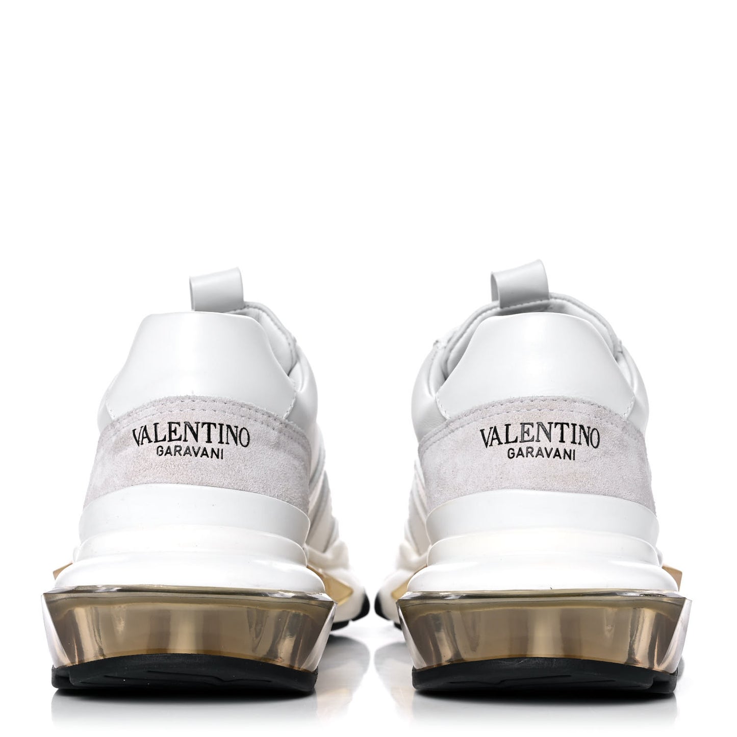 Calfskin Mens Bounce Sneakers 40 White