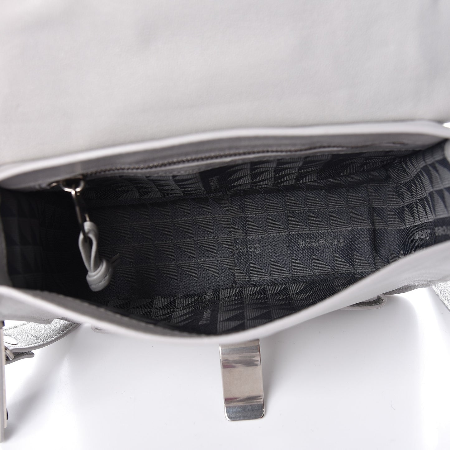 Lambskin PS1 Mini Pouch Messenger Bag Grey