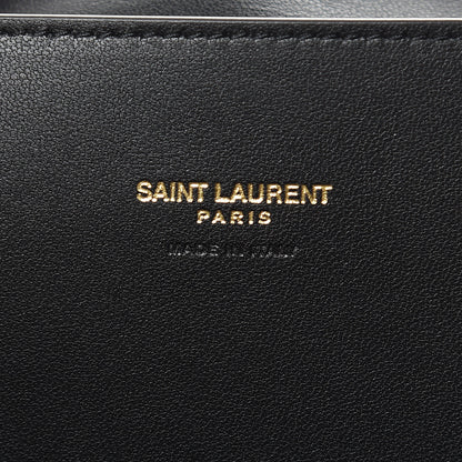 Saint Laurent Smooth Calfskin Suede Medium Reversible Monogram Kate Satchel Black 6 of 8