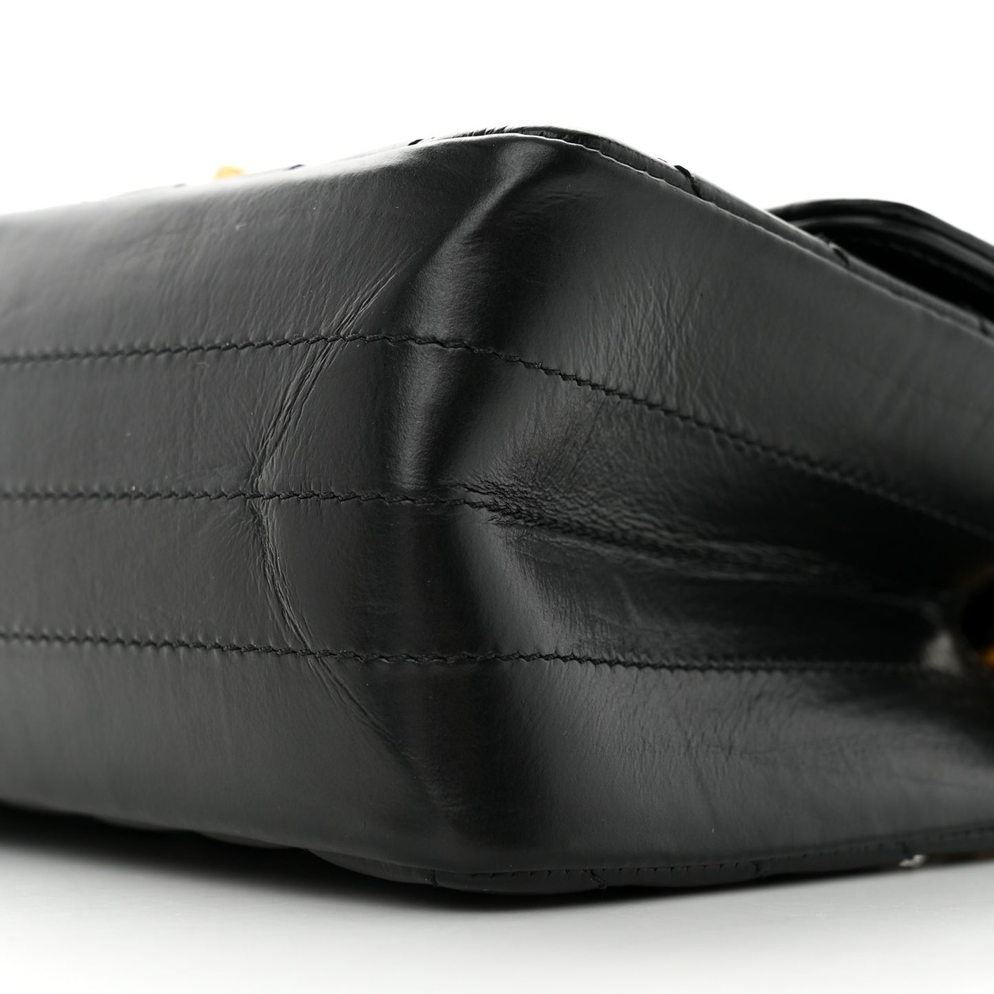 Aged Calfskin Chevron Quilted 2.55 Reissue Mini Flap Black