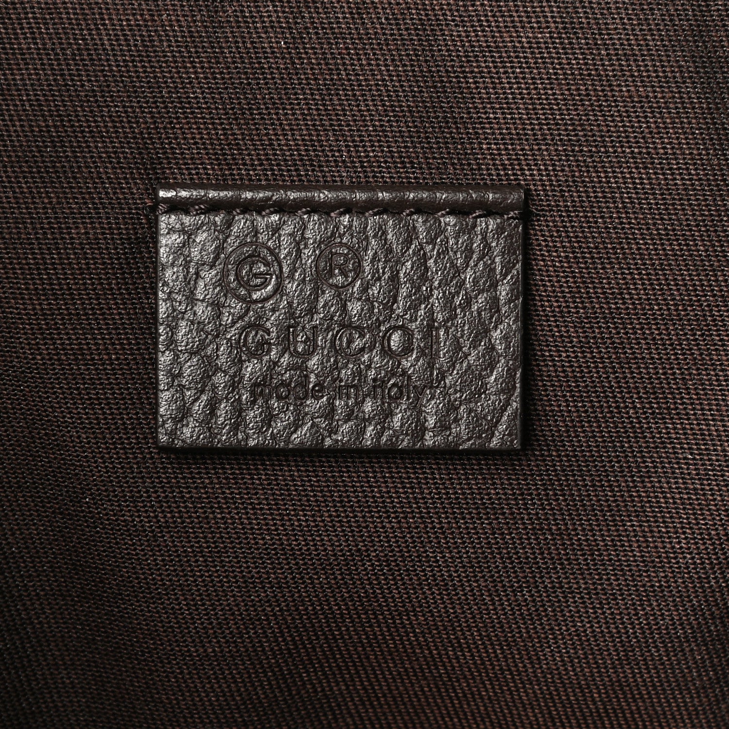 Gucci Monogram Dollar Calfskin O Drawstring Backpack Beige Ebony Testa di Moro Dark Chocolate 6 of 10