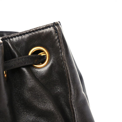Chanel Lambskin Quilted Drawstring Backpack Black 18 of 21