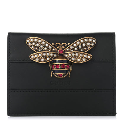 Gucci Calfskin Queen Margaret Card Case Wallet Black 1 of 7