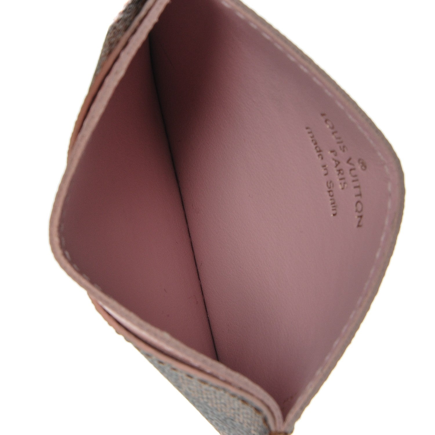 Louis Vuitton Damier Ebene Caissa Card Holder Rose Ballerine 5 of 6