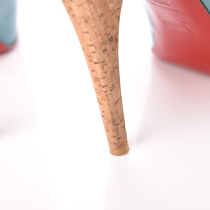 Christian Louboutin Patent Cork So Private 120 Pumps 38.5 Blue 14 of 16