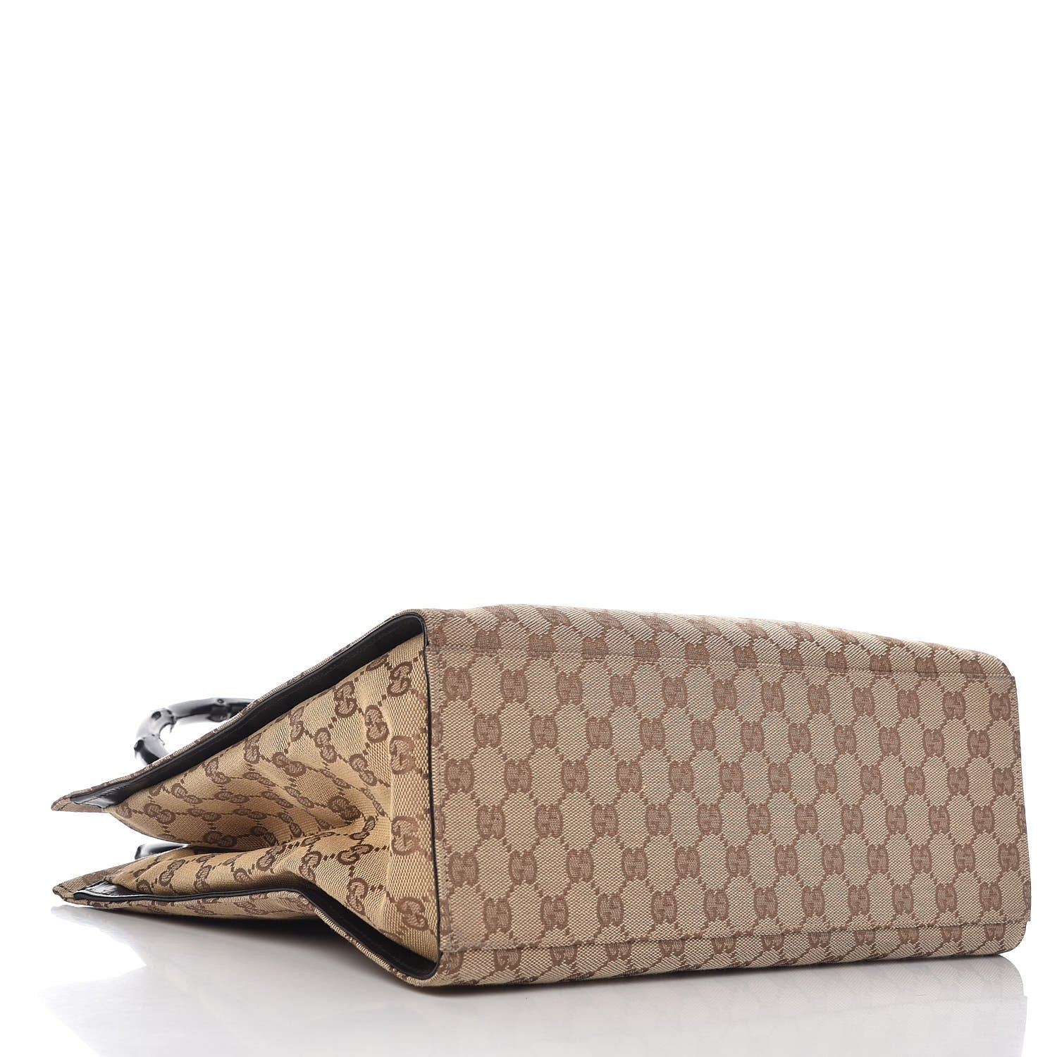 Gucci Monogram Bamboo Top Handle Tote Black 4 of 7
