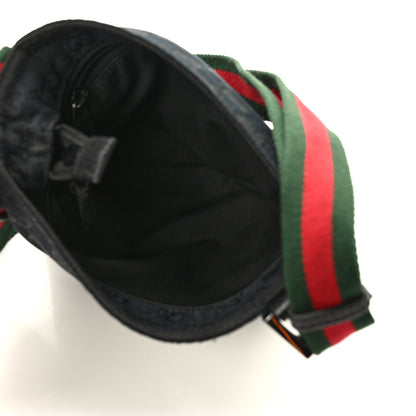 Gucci Monogram Web Small Flat Messenger Bag Black 5 of 9
