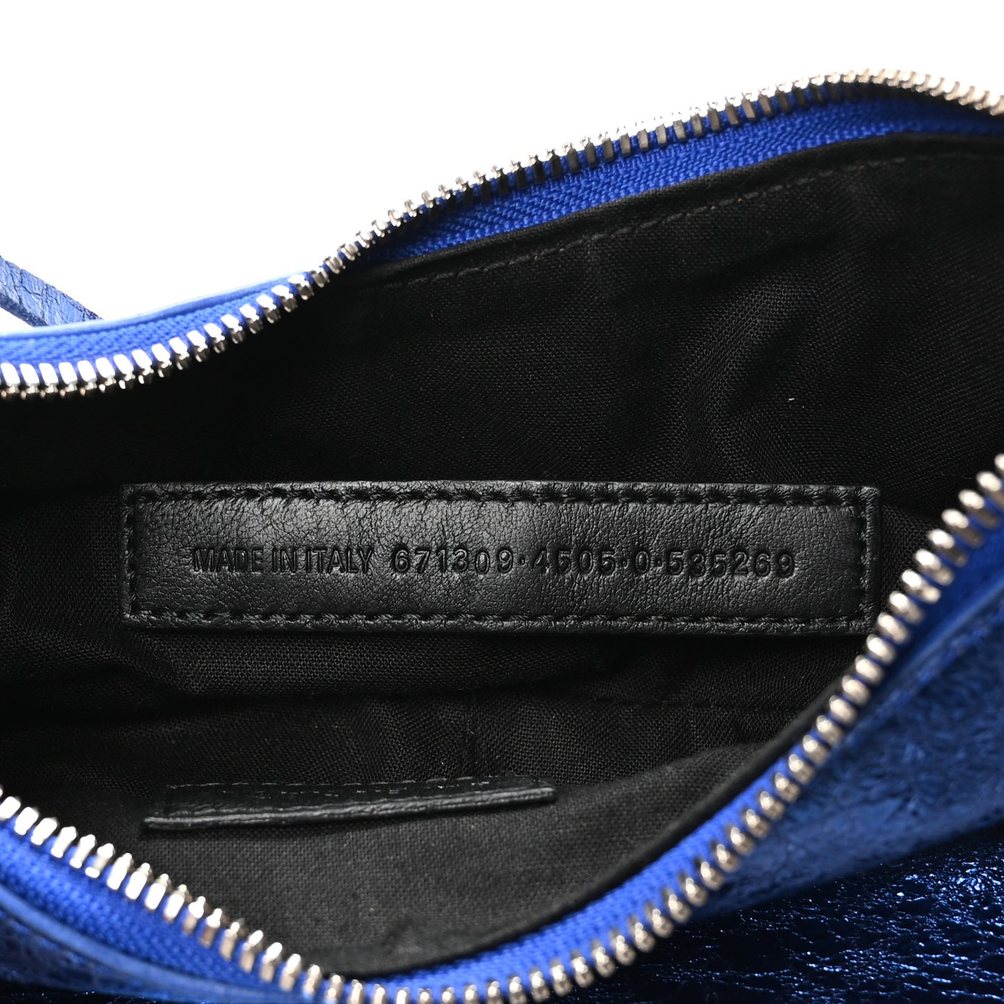 Metallic Arena Agneau Le Cagole Shoulder Bag XS Blue