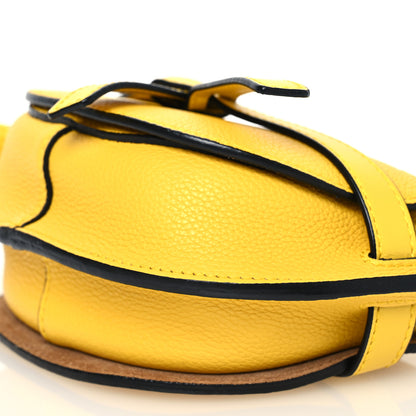 Loewe Grained Calfskin Mini Gate Crossbody Bag Yellow 10 of 15