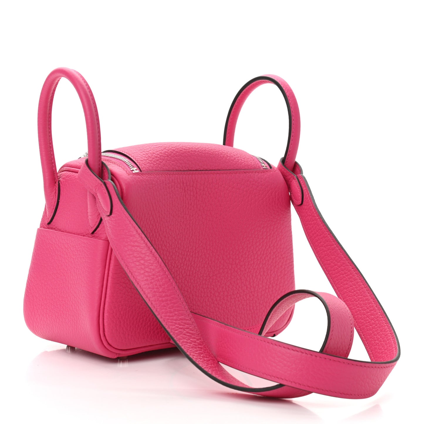 Taurillon Clemence Mini Lindy 20 Rose Shocking