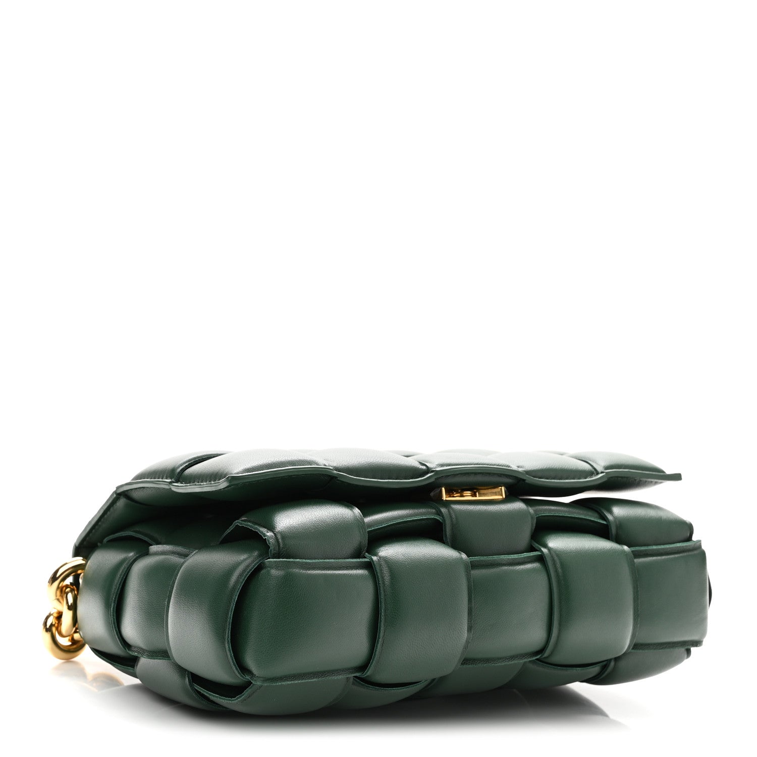 Bottega Veneta Lambskin Maxi Intreccio Padded Chain Cassette Crossbody Bag Raintree 4 of 10