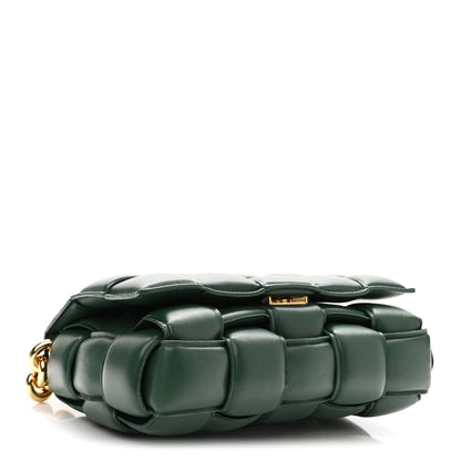 Bottega Veneta Lambskin Maxi Intreccio Padded Chain Cassette Crossbody Bag Raintree 4 of 10