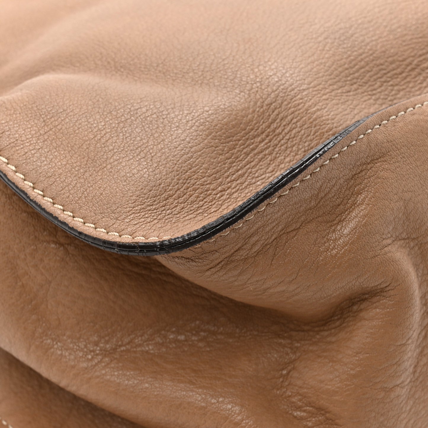 Calfskin Large Marcie Satchel Nut