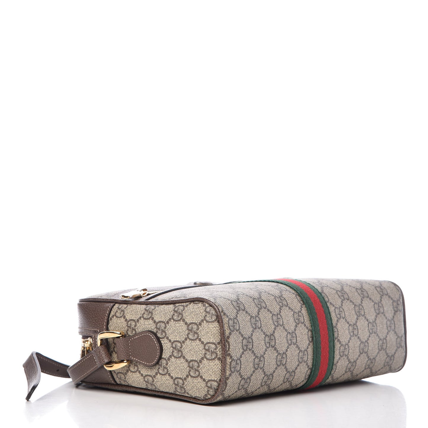 GG Supreme Monogram Web Small Ophidia Shoulder Bag Brown