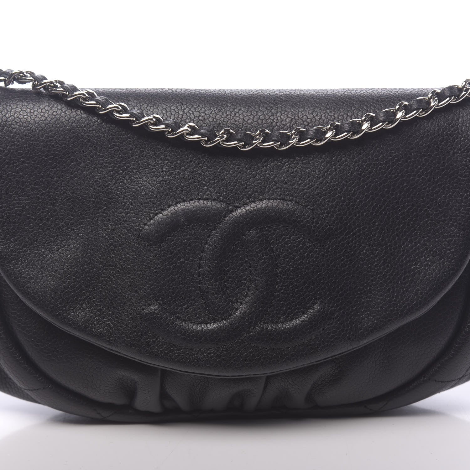 Chanel Caviar Half Moon Wallet On Chain WOC Black 11 of 11