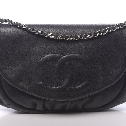 Chanel Caviar Half Moon Wallet On Chain WOC Black 11 of 11