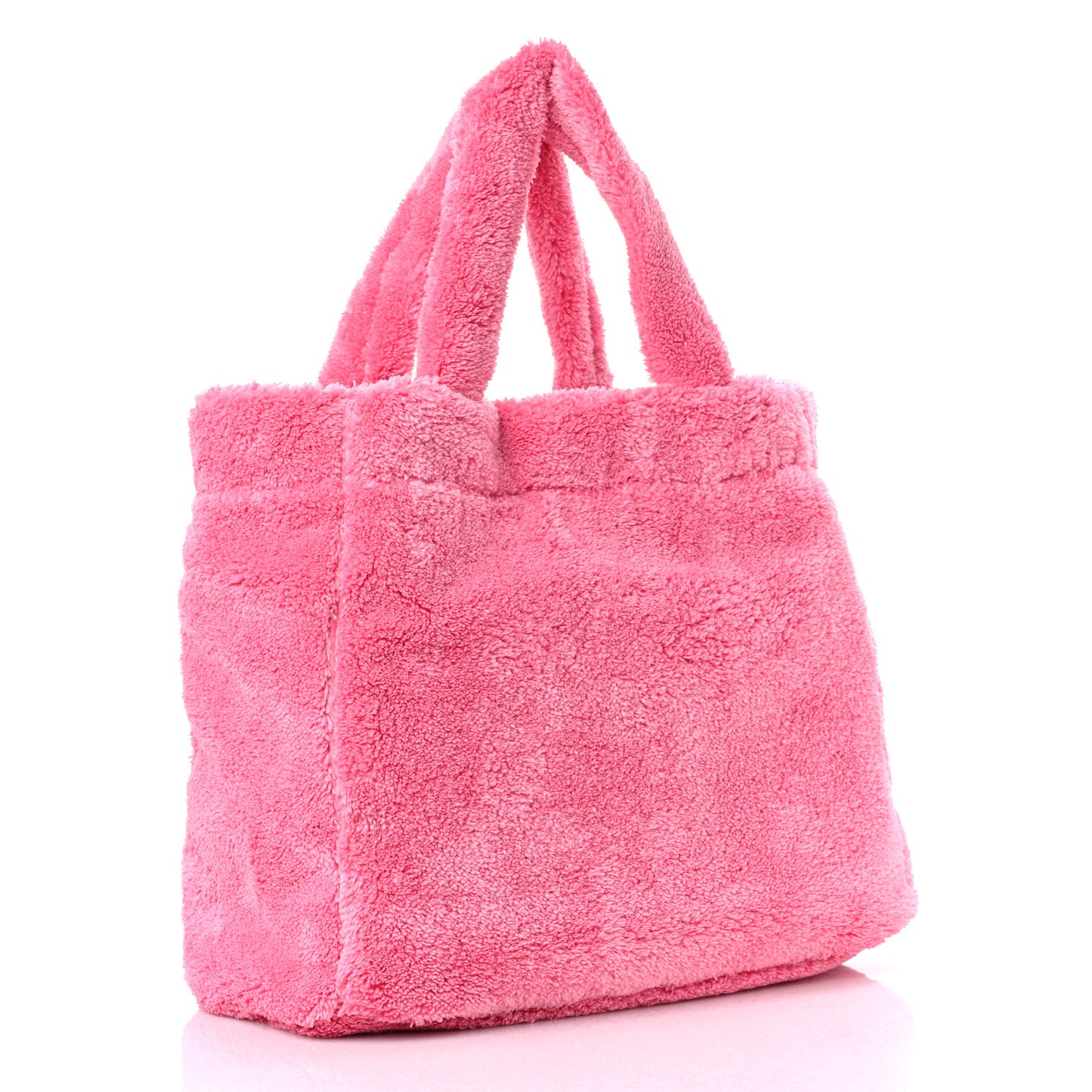 Terry Cloth Tote Bag Petalo Black