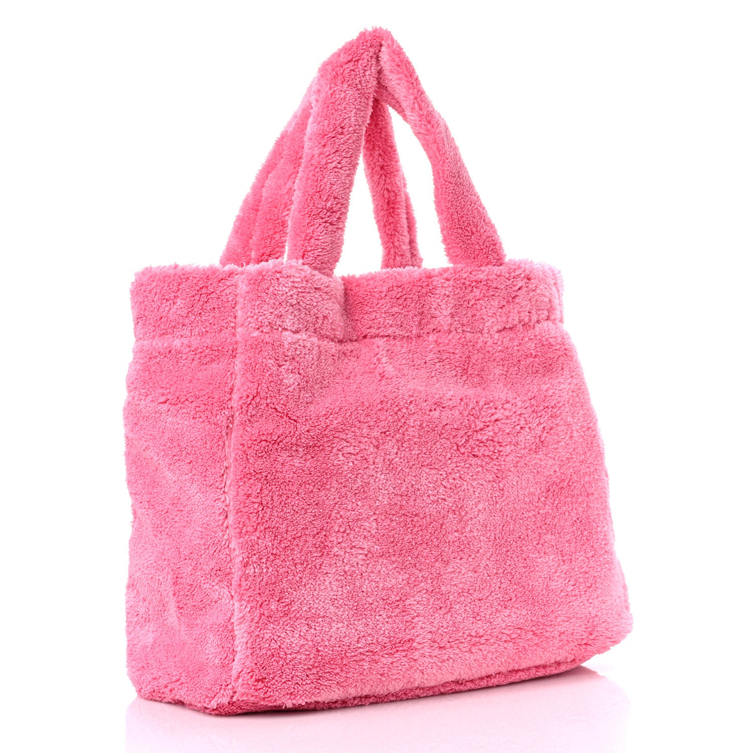 Prada Terry Cloth Tote Bag Petalo Black 2 of 7