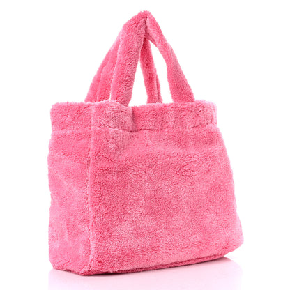 Prada Terry Cloth Tote Bag Petalo Black 2 of 7