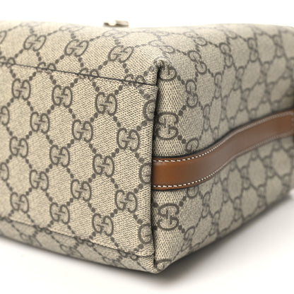Gucci GG Supreme Monogram Emblem Small Shoulder Bag Beige Ebony Sundial 9 of 9