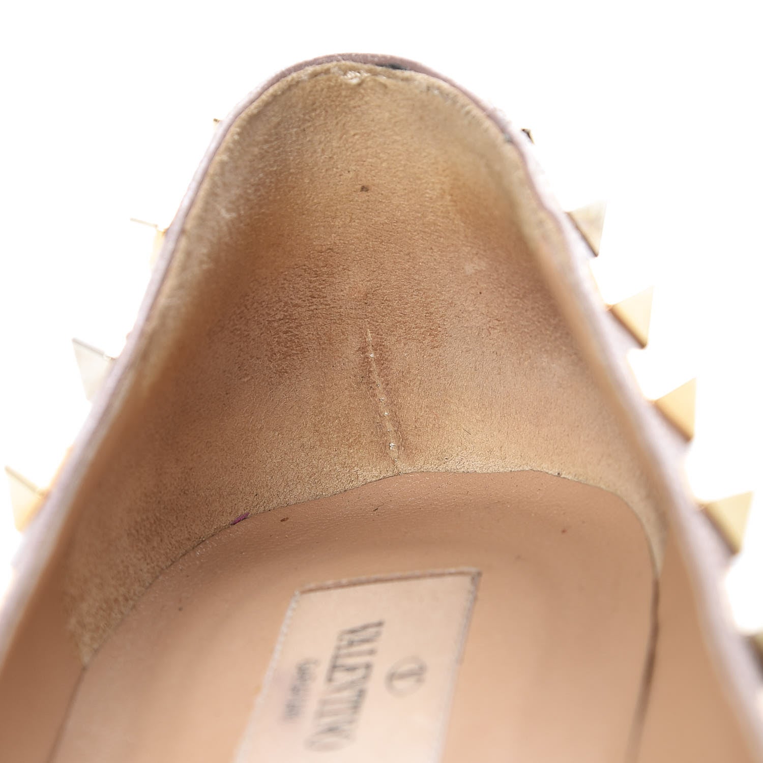Valentino Garavani Patent Rockstud Ballerina Flats 40 Black Poudre 17 of 19