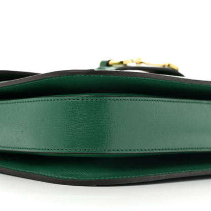 Gucci Azalea Calfskin Horsebit 1955 Shoulder Bag New Shamarock Emerald 9 of 14