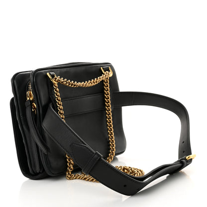 Fendi Nappa FF 1974 Diagonal Embossed Upside Down Belt Bag Black 3 of 12