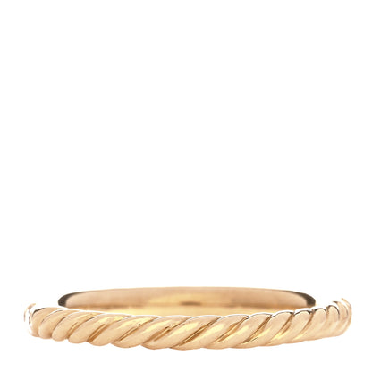 David Yurman 18K Yellow Gold Diamond 2mm Cable Collectibles Band Ring 47 4 3 of 4