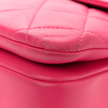 Chanel Lambskin Quilted Medium Trendy CC Flap Dual Handle Bag Dark Pink 13 of 15