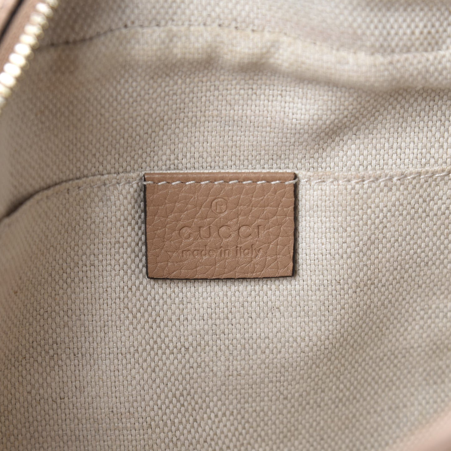 Pebbled Calfskin Small Soho Disco Bag Camelia