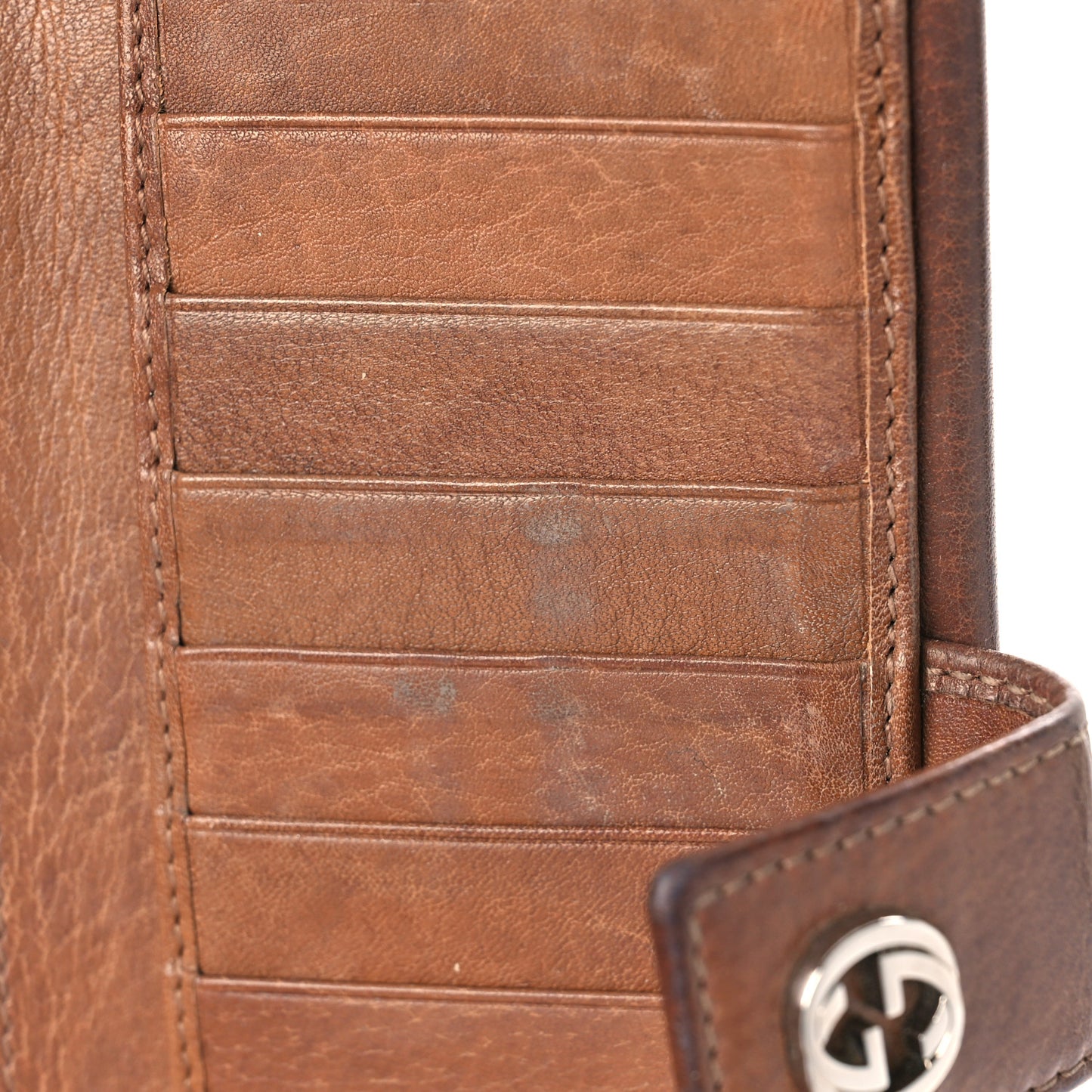 Calfskin Miss GG Continental Wallet Old Naturale