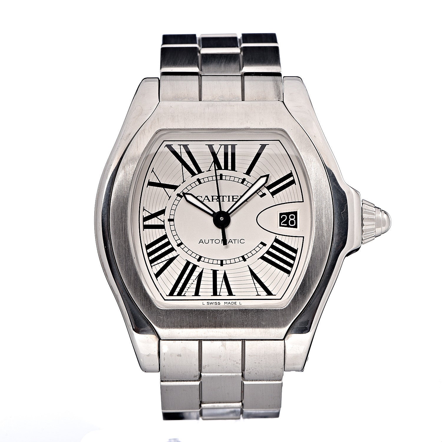 Cartier Stainless Steel 37mm Roadster Automatic Watch 1 of 6