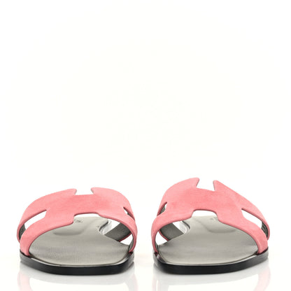 Hermes Suede Goatskin Oran Sandals 37 Rose Du Desert 2 of 9
