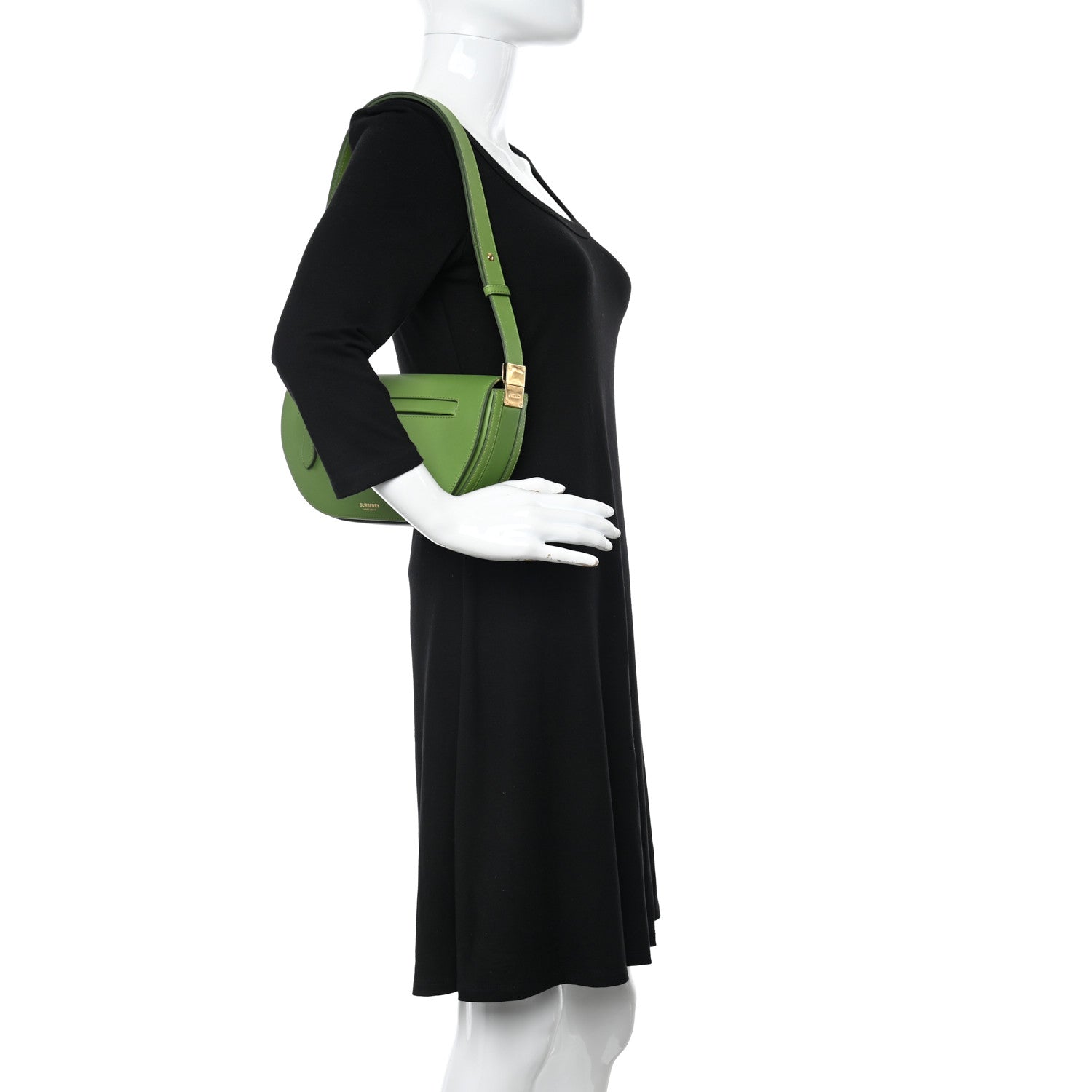 Burberry Calfskin Small Olympia Shoulder Bag Green 2 of 15