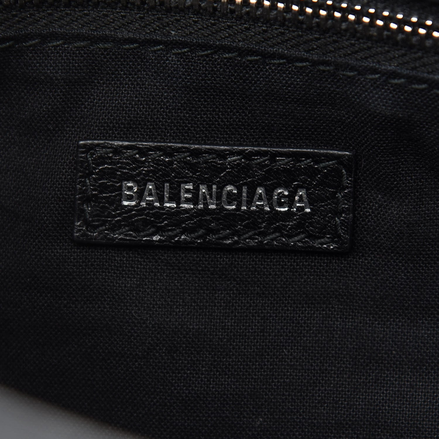Balenciaga Agneau Classic Silver Hardware S City Logo Strap Black Red 6 of 10