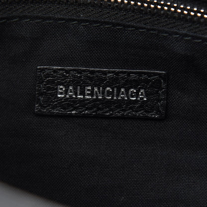 Balenciaga Agneau Classic Silver Hardware S City Logo Strap Black Red 6 of 10