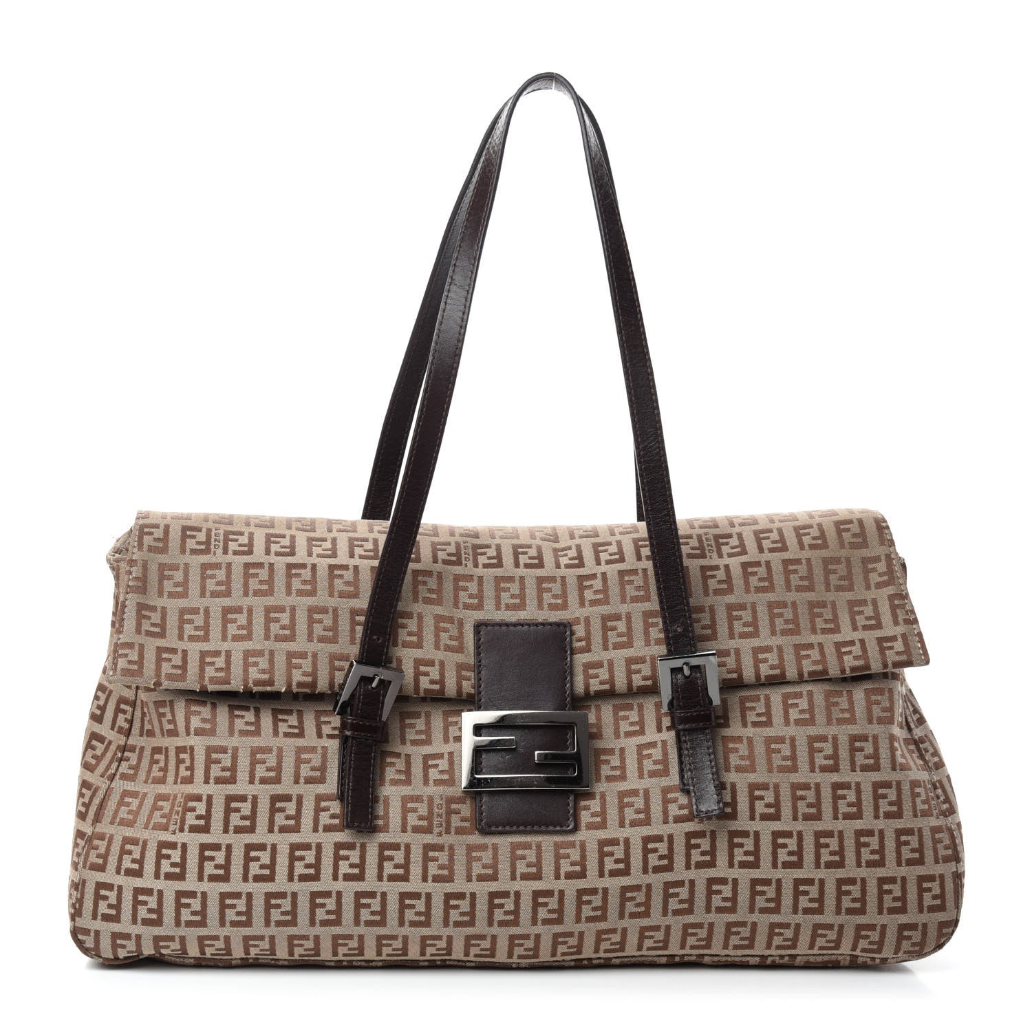 Fendi Zucchino Shoulder Bag Brown 1 of 10